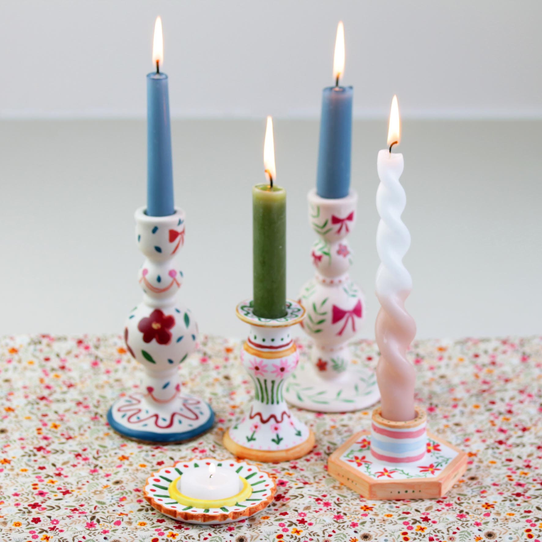 Paint Your Own Candle Holder Kit, Choice of 4 Designs, Craft Kit