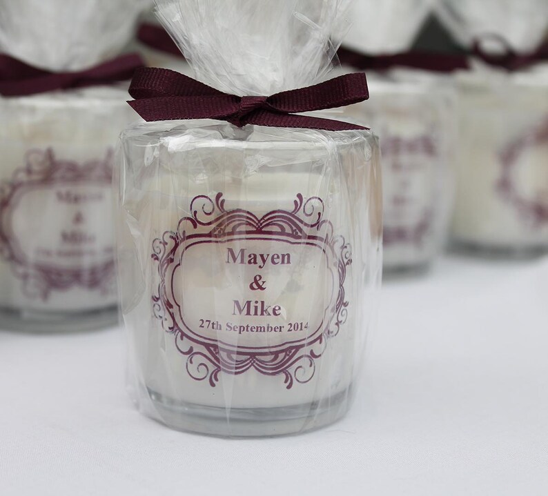 10 X Wedding Favours Personalised Scented Candles. Winter Etsy