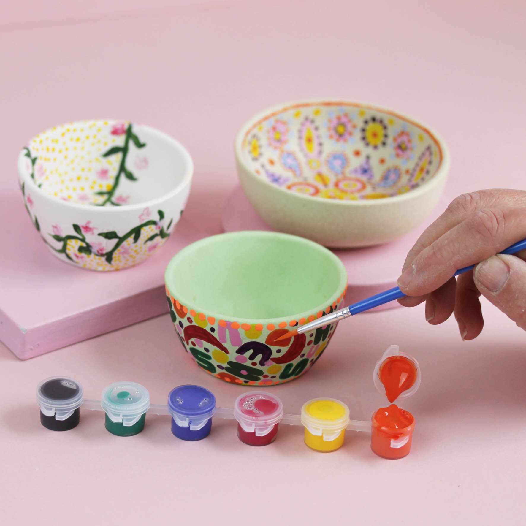 Paint Your Own Jesmonite Bowl Kit Choice of 3 Colours Craft Etsy UK