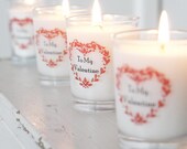 Valentines scented candle votive
