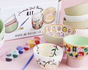 Paint Your Own Jesmonite Bowl Kit, choice of 3 colours, craft kit.