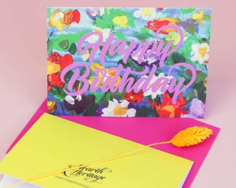 Happy Birthday Card, Flower and Plant Lover, Send Direct, Single or Multi pack