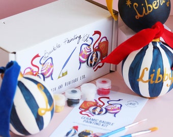 Paint Your Own Large Ceramic Bauble Kit