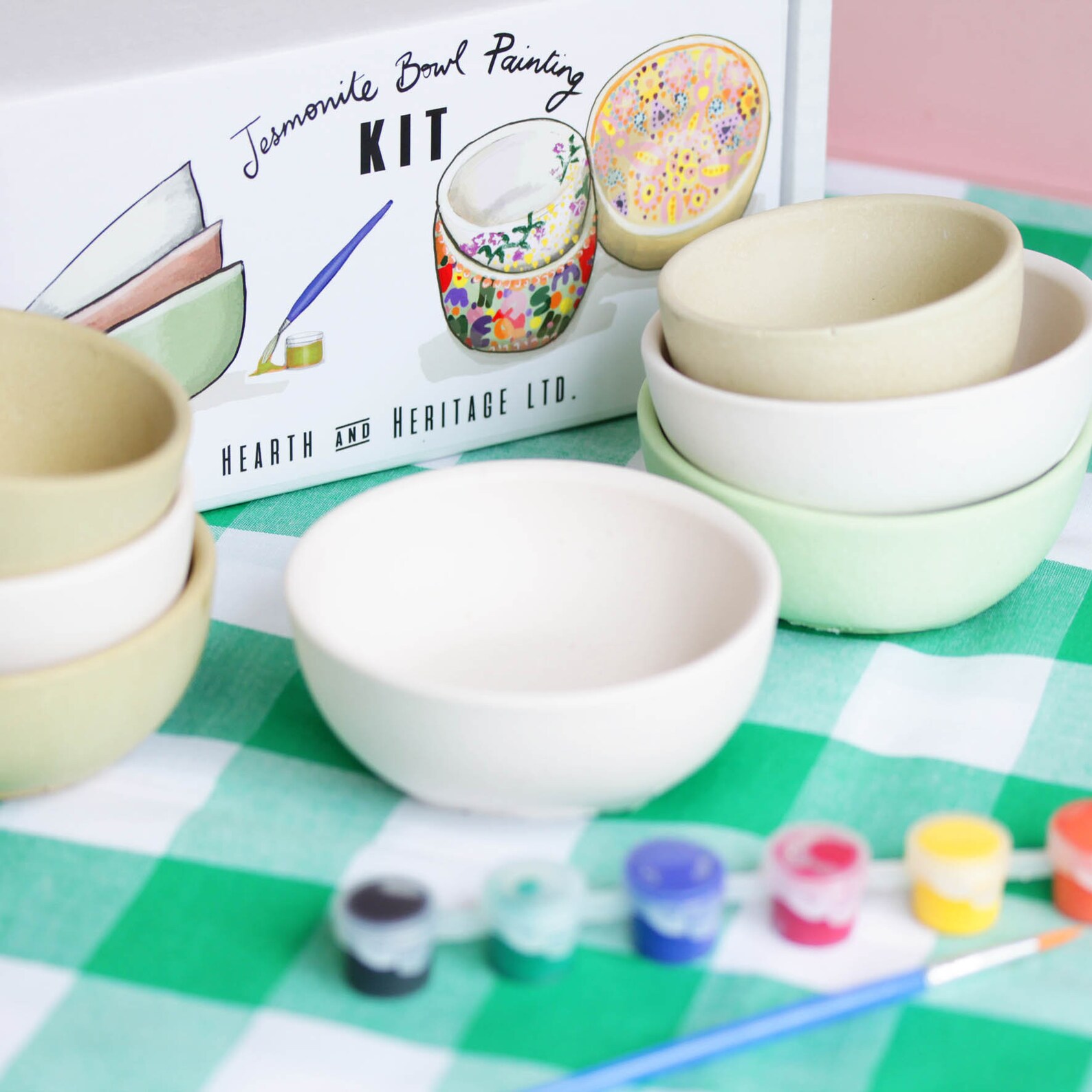 Paint Your Own Jesmonite Bowl Kit Choice of 3 Colours Craft Etsy UK