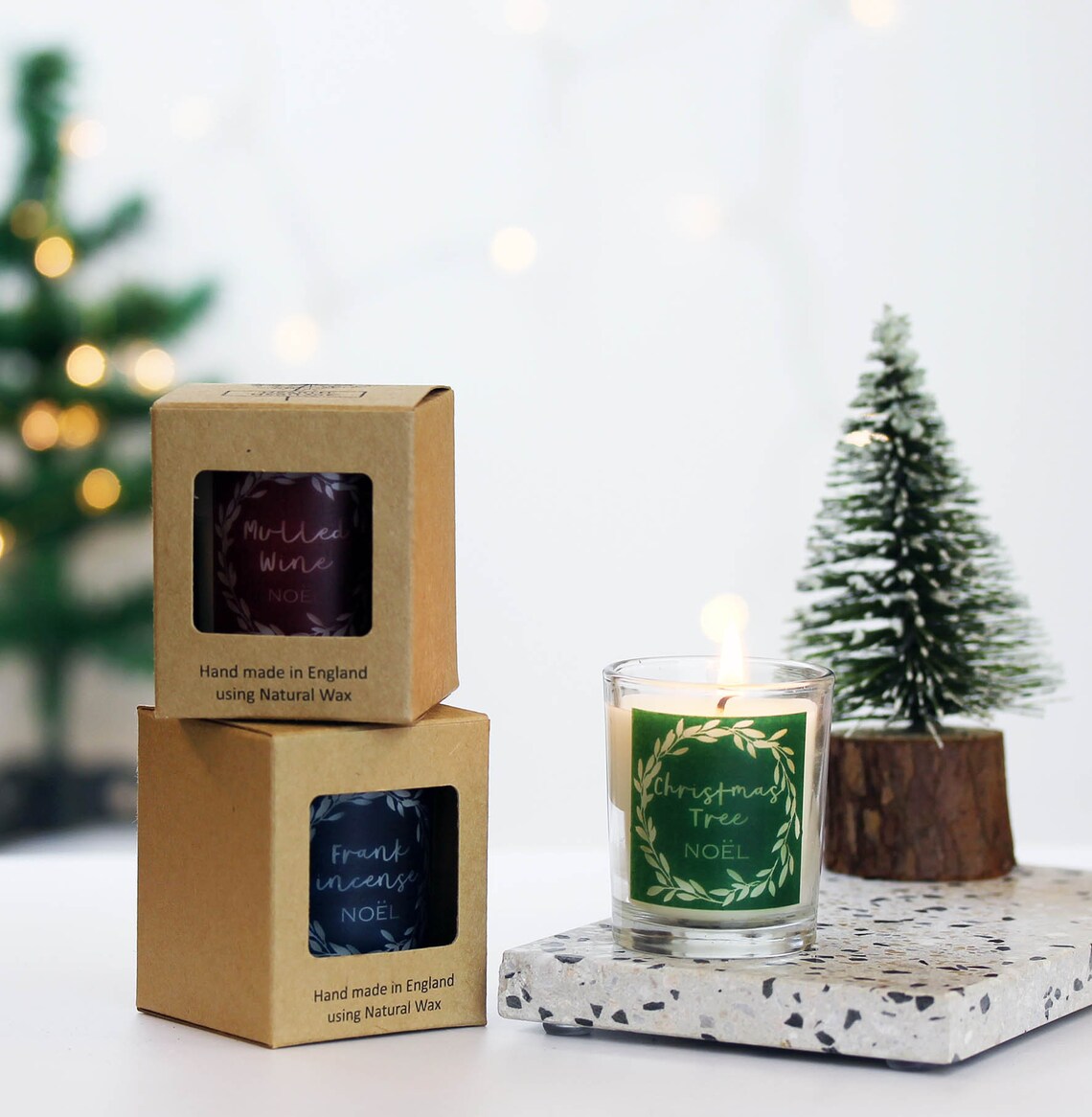 Christmas Scented Candle in Choice of Colours Frankincense Etsy