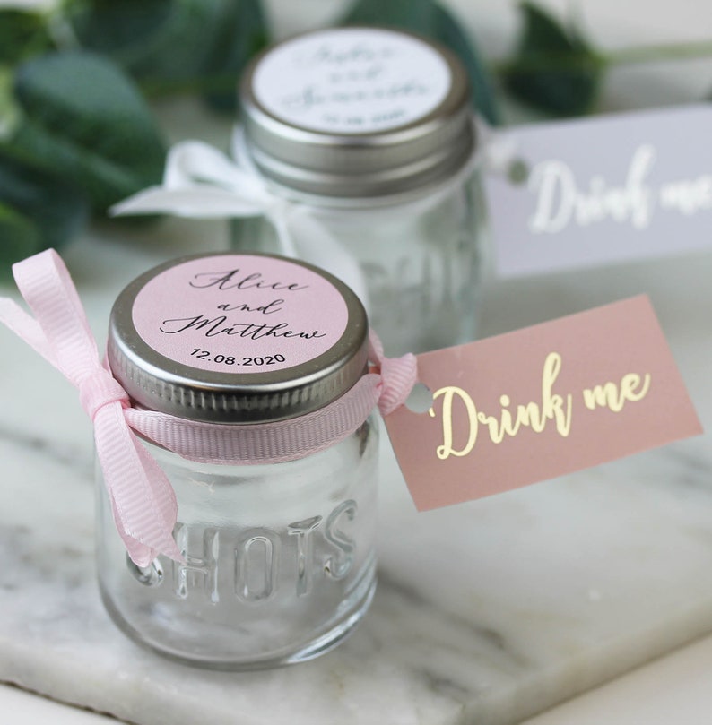Personalised Shot Glasses for Wedding Favours With Foil Etsy UK