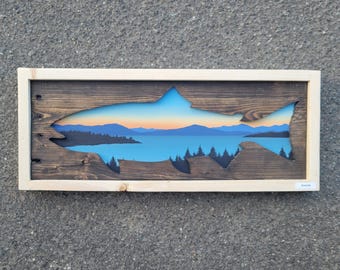 Hammond Bay Road Nanaimo salmon Vancouver Island reclaimed acrylic painting