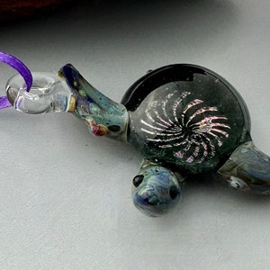Dichroic Sea Turtle Glass Ornament/Pendant image 2