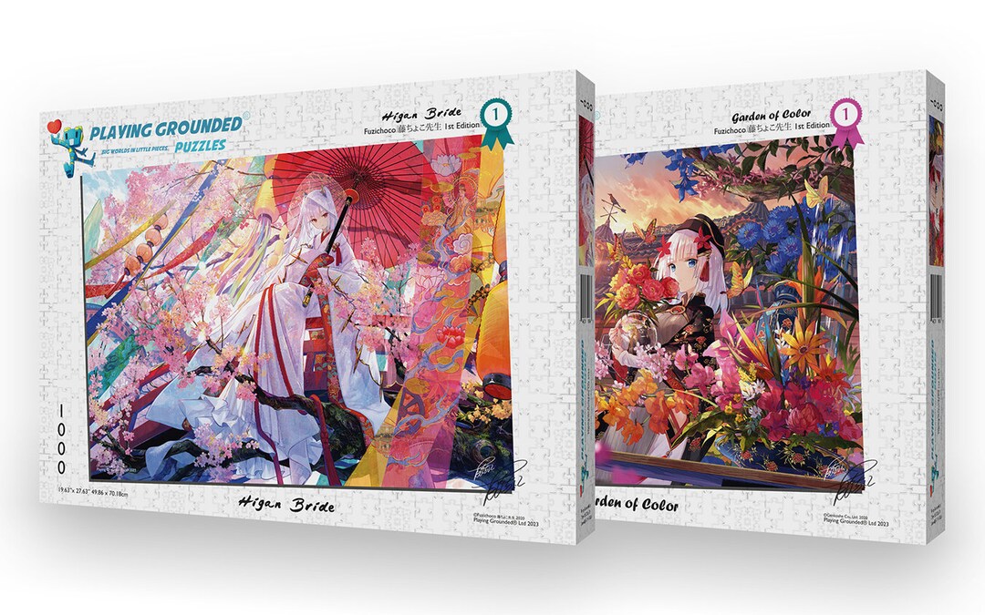 Puzzle Anime Kawaii 1000 Pièces – Puzzle Filles Sakura et Univers Floral main image 1