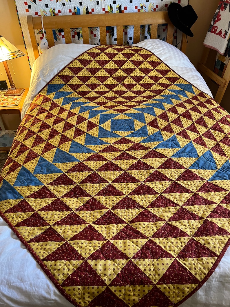 Quitting Patterns PDF Quilt Pattern, Half Square Triangle Block, Easy Beginner Quit, Sun ...