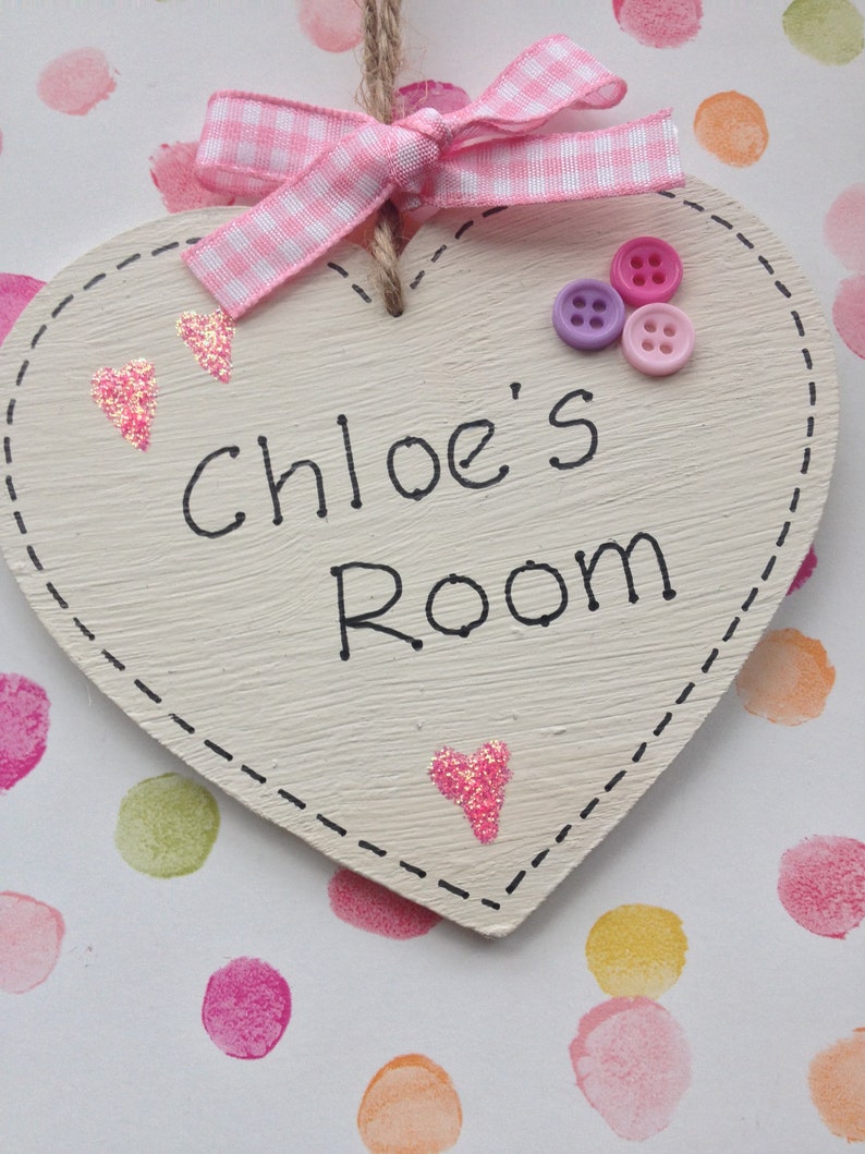 Personalised Name Plaque Door Bedroom Sign Girls Baby Room