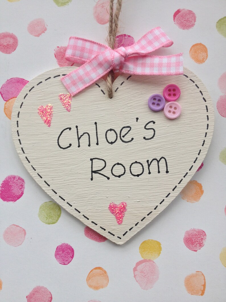 Personalised Name Plaque Door Bedroom Sign Girls Baby Room