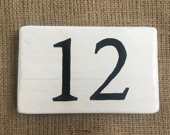 Personalised Painted Wooden Number Sign for House Garden Outdoor Door  Plaque