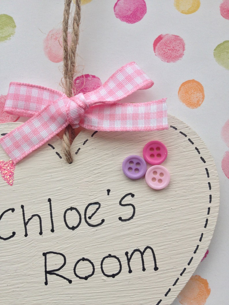 Personalised Name Plaque Door Bedroom Sign Girls Baby Room