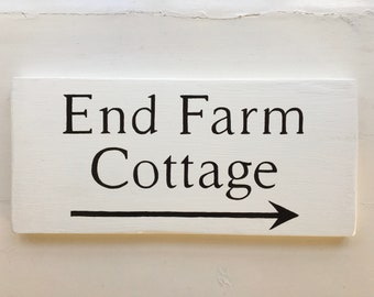 Personalised Hand Painted House Name Sign With Arrow