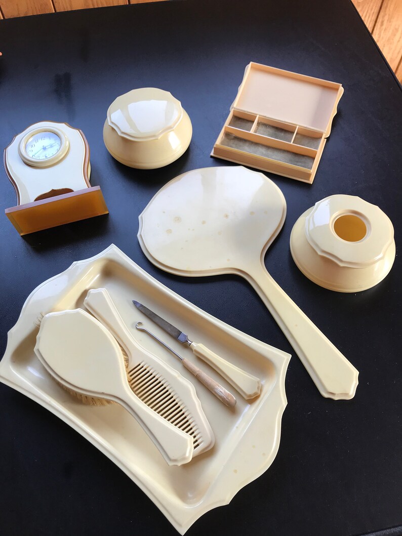 Celluloid Dresser Set Etsy