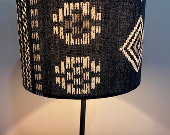 Lampshade - African Home Decor- African  Drum Lampshade- Boho Home Decor-  Modern MudCloth-Tribal- Handmade