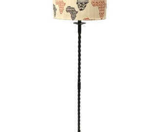 African Continent Lampshade – Tribal Geometric Print, Boho Decor