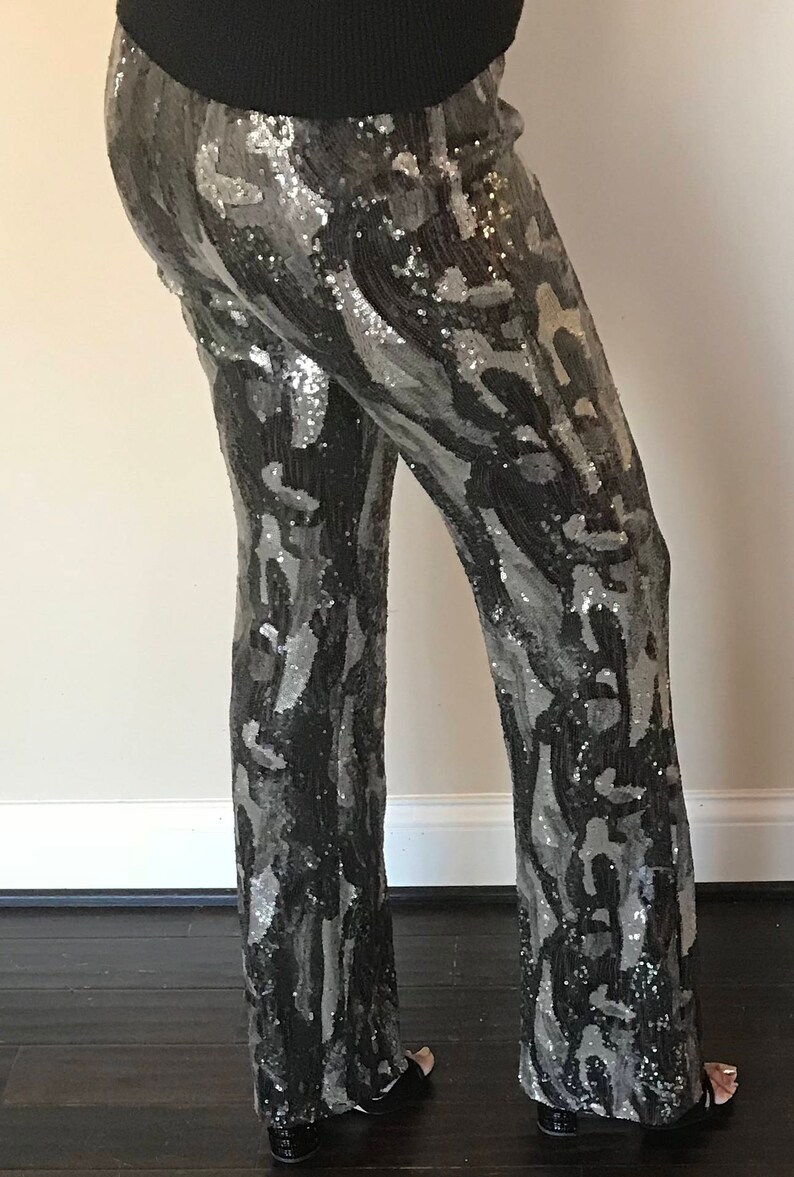 camouflage sequin pants