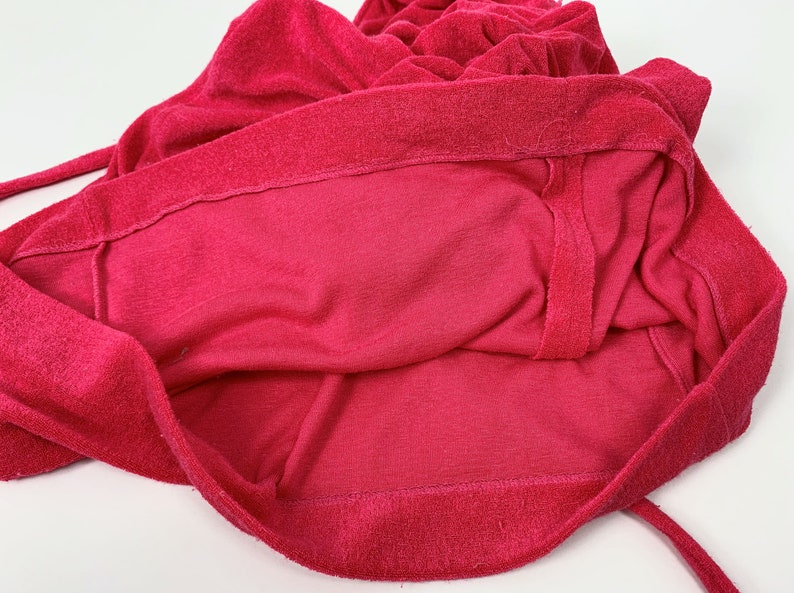 Vintage 1970s70s Bubblegum Pink Cap Sleeve Velour Dress