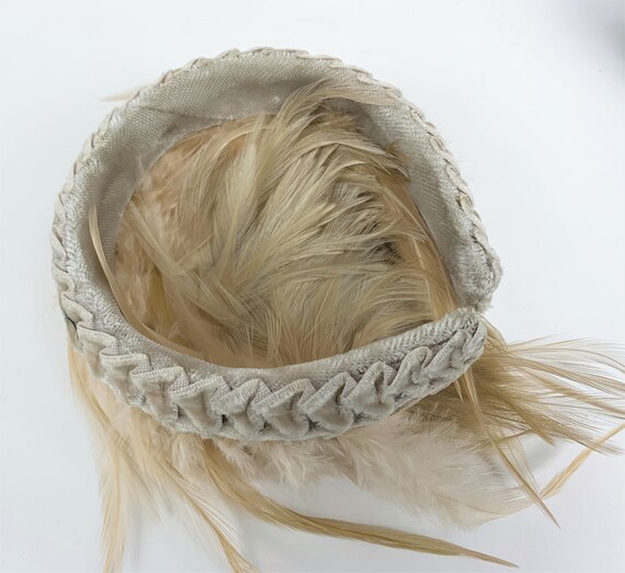 Vintage 1940s/40s Blonde Feather Headband/Fascina… - image 8