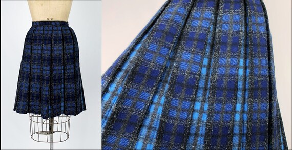 Vintage 1950s/50s Jantzen Peekaboo Plaid Wool Skir