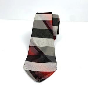 Vintage 1960s/60s Striped Silk Blend Skinny Neck Tie 1950s/50s