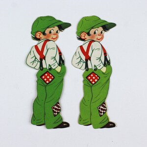 Papel troquelado para hacer tarjetas y suministros para el día de San Valentín de los años 30 y 40, Dutch Boys