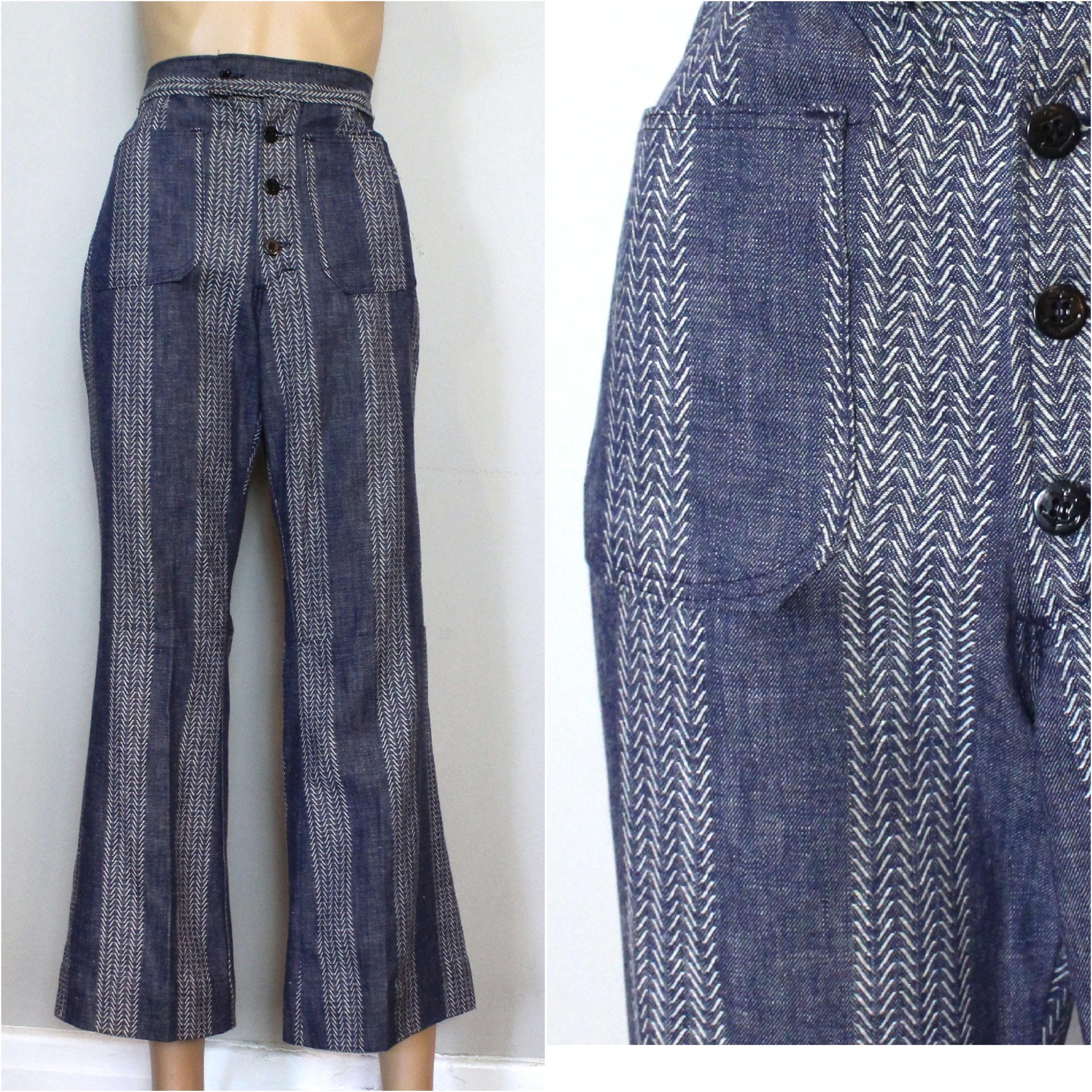 Embroidered Jeans Vintage 70s Women - Etsy