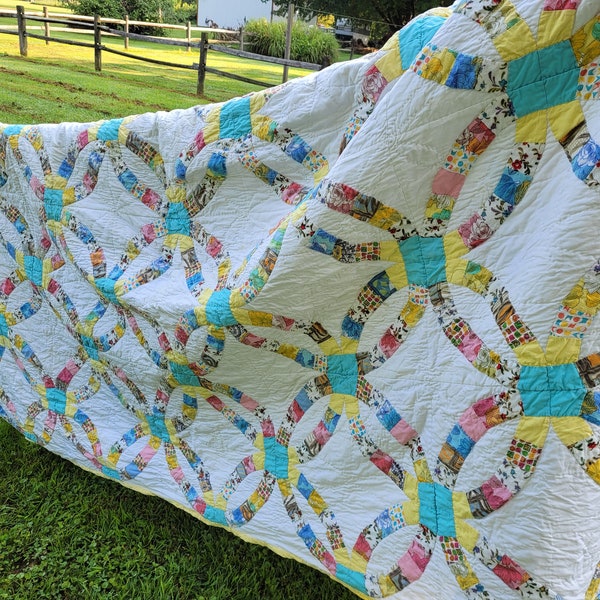 Wedding Ring Quilt Etsy