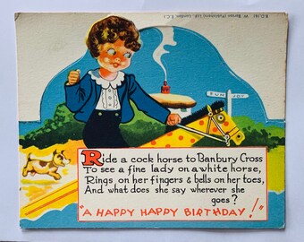 Cartes D Anniversaire Vintage Etsy Fr
