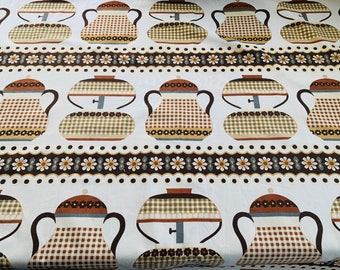 vintage "floral / kitchen cotton /1950 s fabric ideal for kitchen curtains