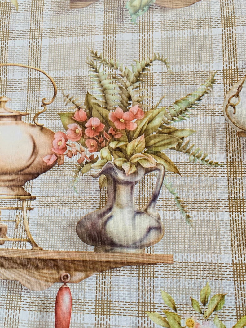 Stunning vintage 1950s kitchen wipeable wallpaper sold by