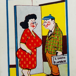 1950s unused vintage cheeky / rude novelty /postcard