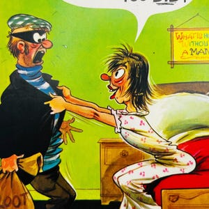 1950s unused vintage cheeky / rude novelty /postcard