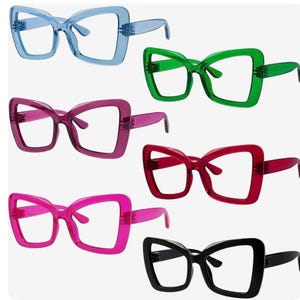 Oversized chic screwless reading glasses , magnification strength +2.00 #8