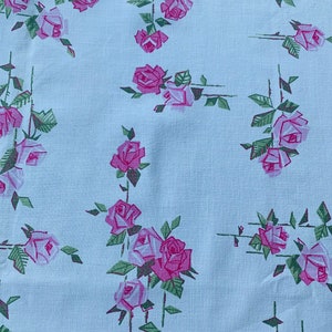 &quot;Vintage Blumenmuster / Baumwolle /1950er Jahre Stoff&quot;