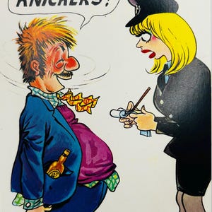 1950s unused vintage cheeky / rude novelty /postcard