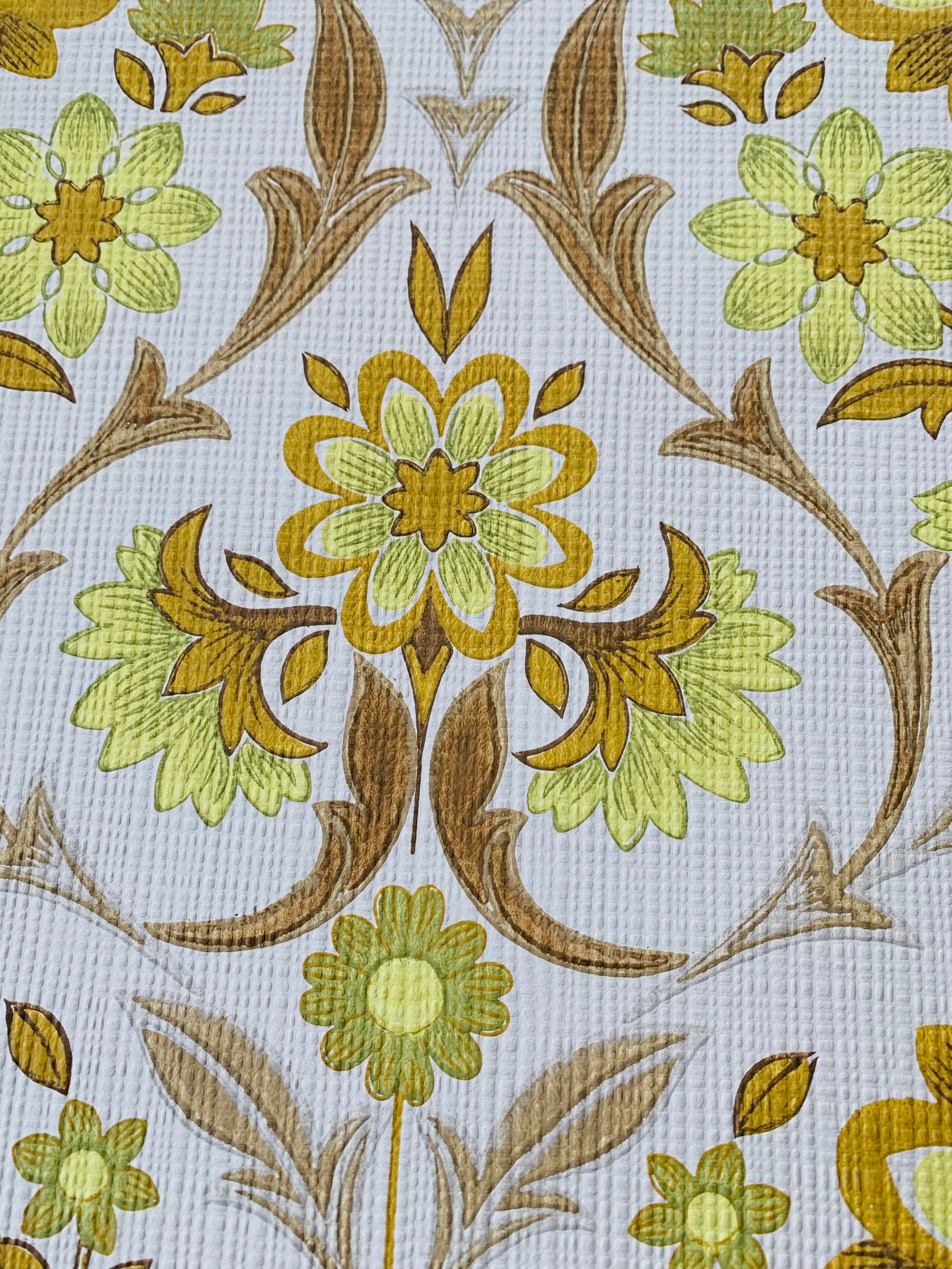 Stunning Vintage 1970s Wallpaper Sold by the Yard Etsy UK