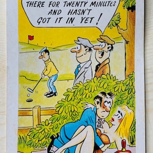 1950s unused vintage cheeky / rude novelty /postcard