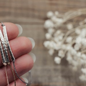 Dainty Silver Silk Adjustable Bracelet Silver Bar Bracelet Silver Minimalist Bracelet Tiny Silver Bracelet Small String Bracelet image 4