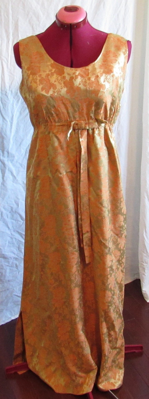 Vintage Floor Length Brocade Dress
