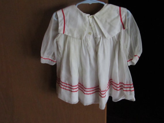 Vintage 1960s Red and White Sailor Dress Size 2 - image 4