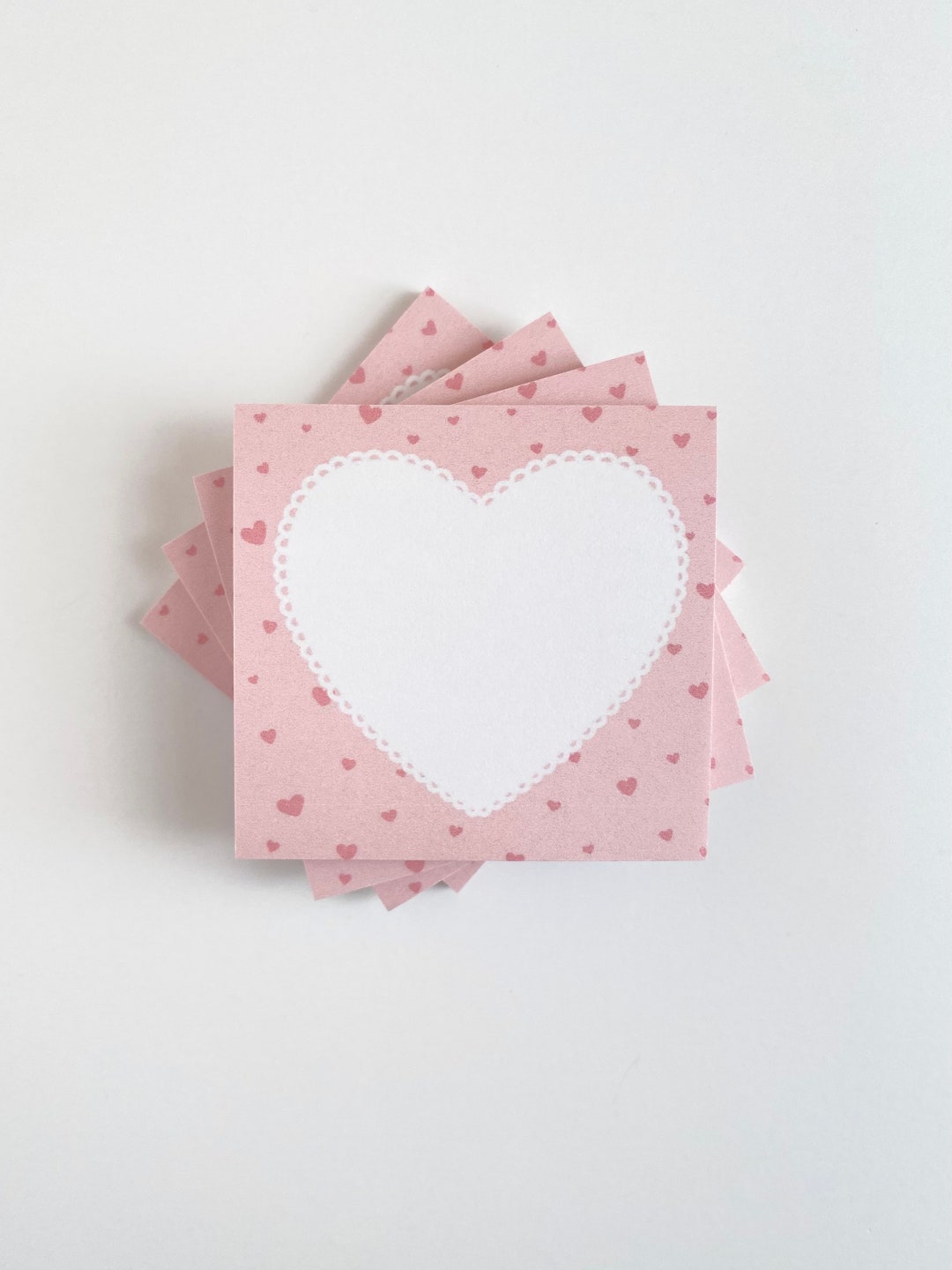 Heart Sticky Notes // Postit® Notes Cute Illustration Etsy