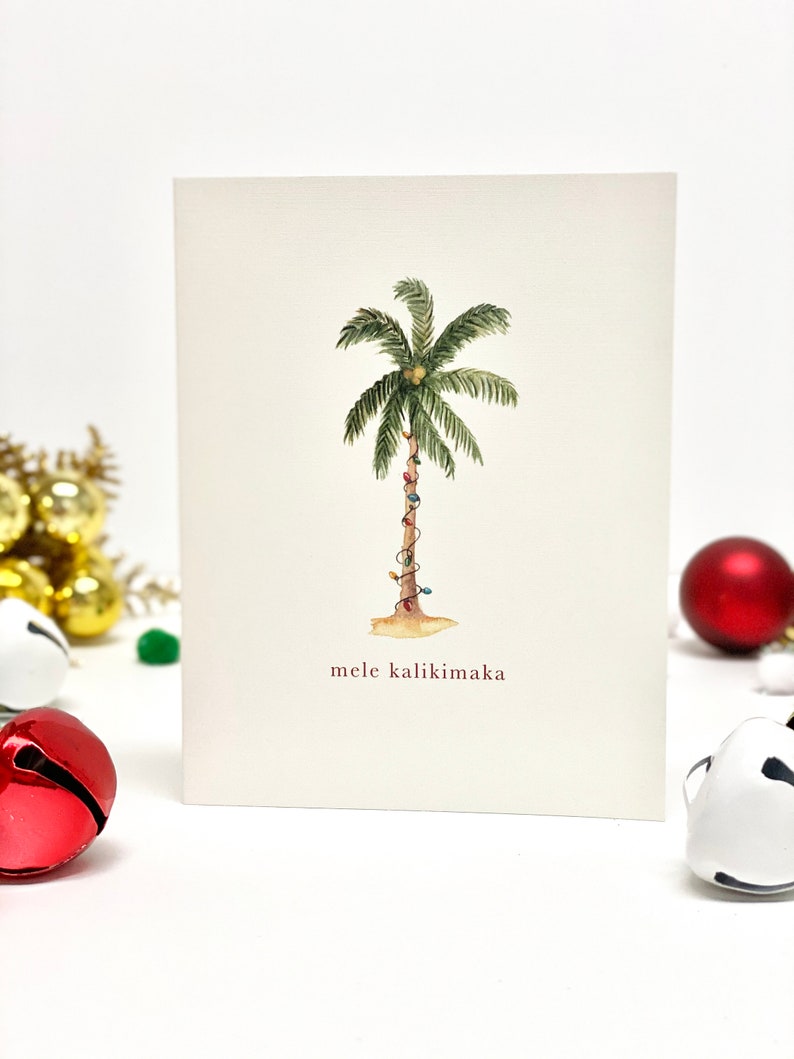 Mele Kalikimaka Christmas Card// A2 Greeting Card Holiday | Etsy