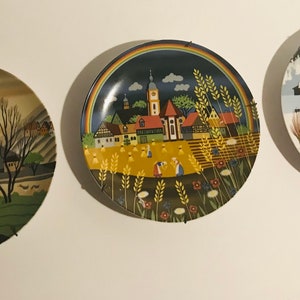 JKW Germany Plate, Fragonard Plate, Collector Plate, Vintage Hand Painted Bavaria Plates Set (3)