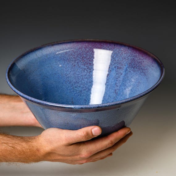 Ceramic Serving / Decorative Bowl in Blurple Glaze #60