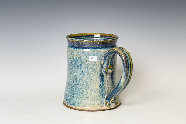 Ceramic Mug in Blue Glaze, Stoneware Pottery Coffee / Tea Cup 5
