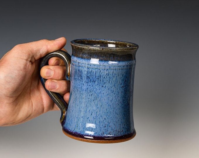 Featured listing image: Ceramic Tea or Coffee Mug in Blurple Glaze, Handmade Stoneware Pottery Mugs