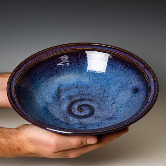 Ceramic Serving / Decorative Bowl in Blurple Glaze #73